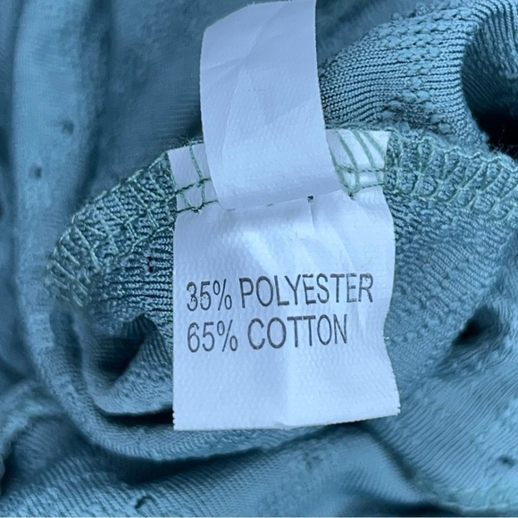 LARGE GREEN LACE STRETCH TANK FLOWY BOHO CASUAL - Picture 11 of 12